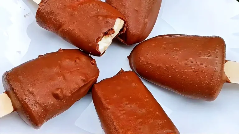Milk Ice Cream Pops with Chocolate & Pistachios